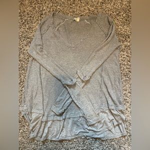 Free People Gray Thermal Tunic